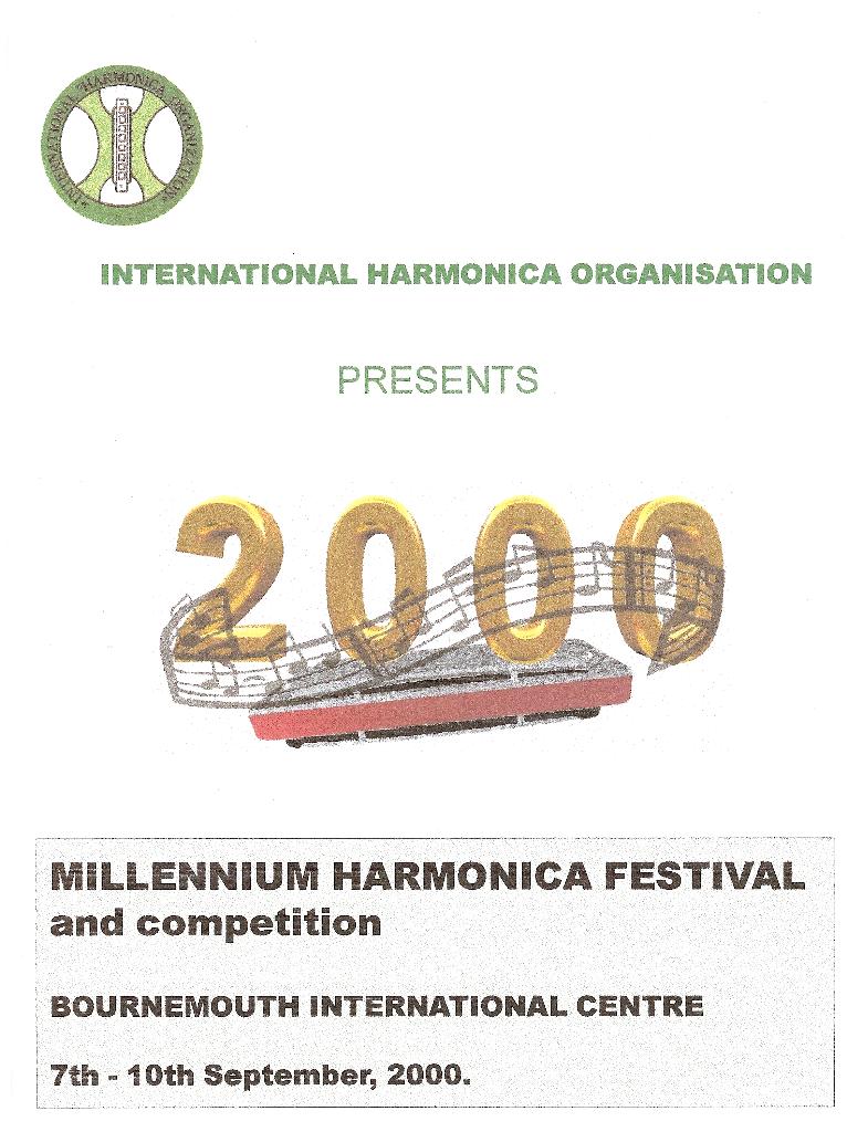 Programme of the IHO Millennium Harmonica Festival, Bournemouth, September 2000