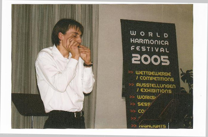 Antoine Leroux competing at the World Harmonica Festival 2005